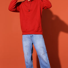 UNISEX BASIC HOODIE - RED
