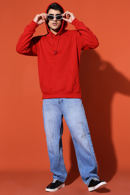 UNISEX BASIC HOODIE - RED