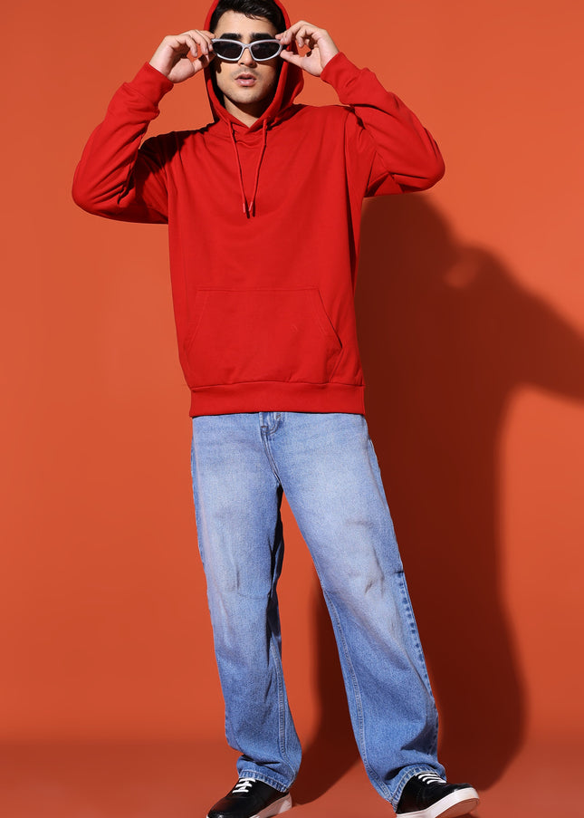 UNISEX BASIC HOODIE - RED