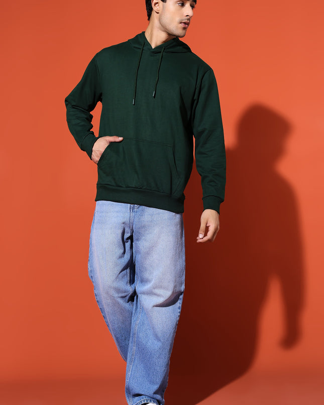 UNISEX BASIC HOODIE - BOTTLE GREEN
