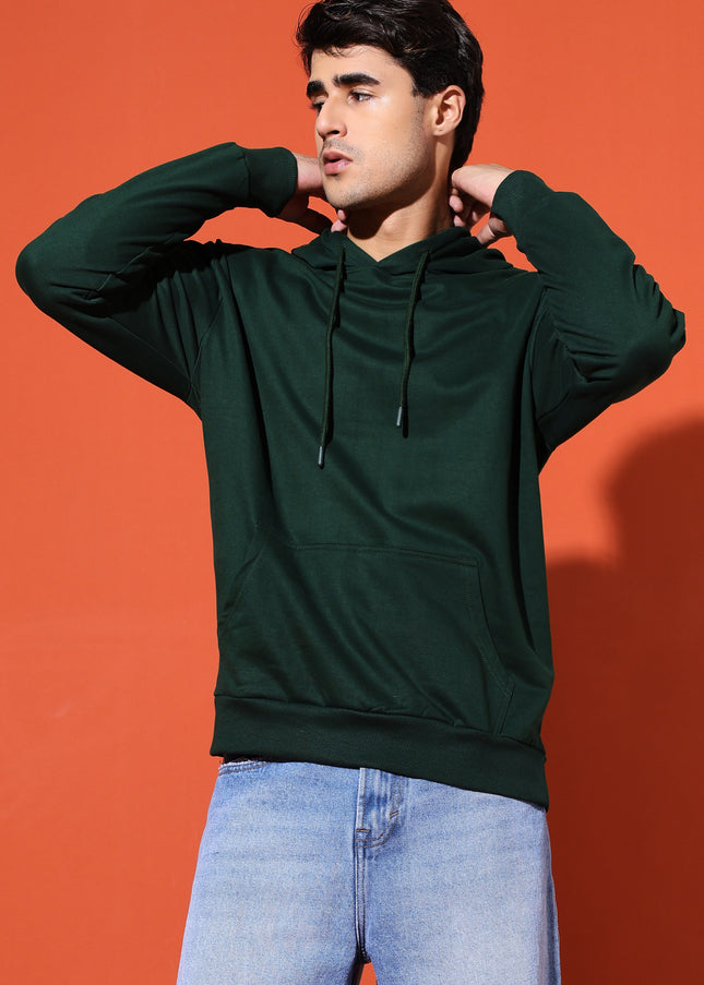UNISEX BASIC HOODIE - BOTTLE GREEN