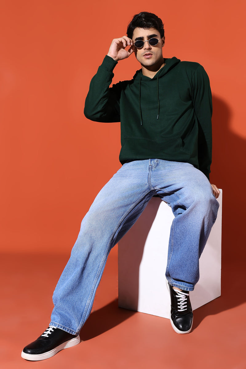UNISEX BASIC HOODIE - BOTTLE GREEN