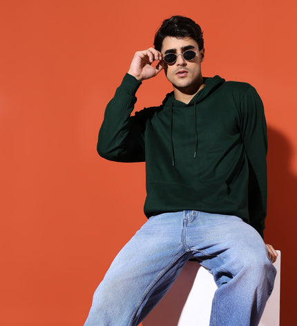 UNISEX BASIC HOODIE - BOTTLE GREEN