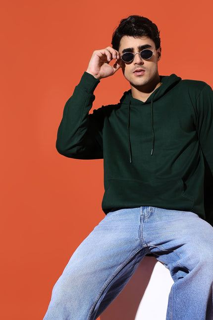 UNISEX BASIC HOODIE - BOTTLE GREEN