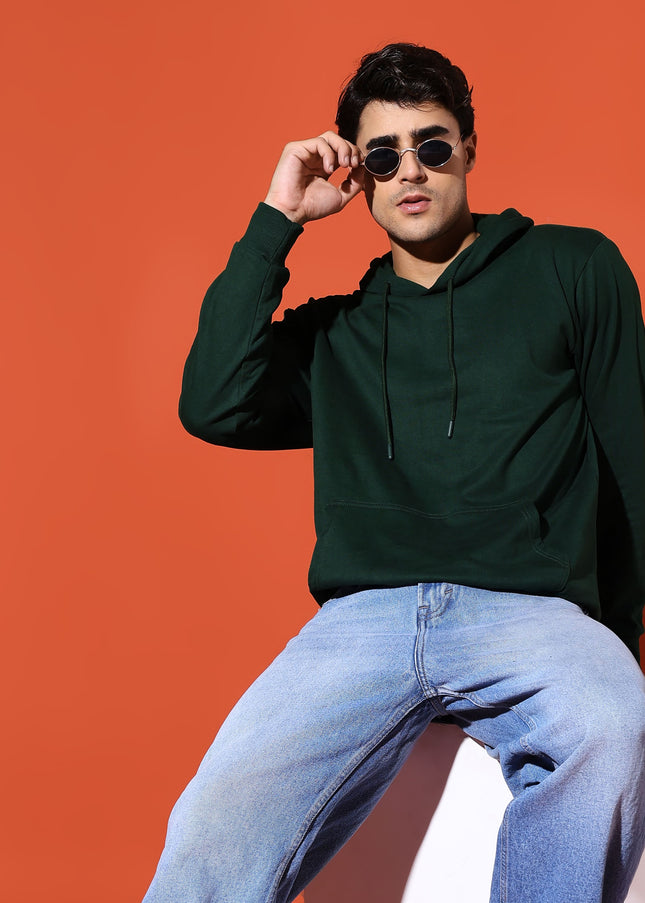 UNISEX BASIC HOODIE - BOTTLE GREEN