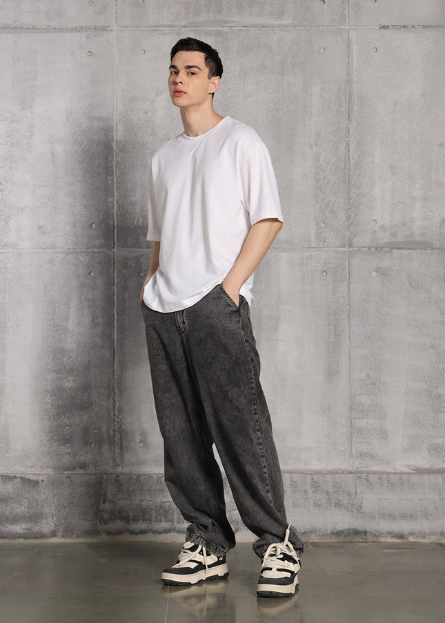 Unisex Heavyweight Oversize Solid T-Shirt - White