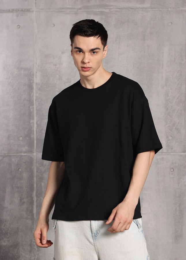 Unisex Heavyweight Oversize Solid T-Shirt - Black