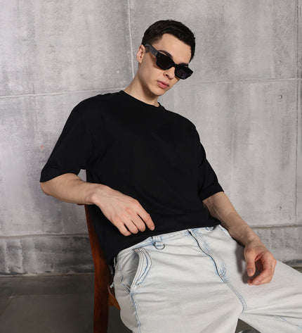 Unisex Heavyweight Oversize Solid T-Shirt - Black