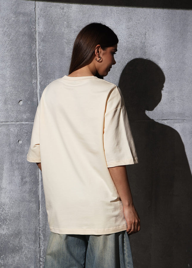 Unisex Heavyweight Oversize Solid T-Shirt - Almond