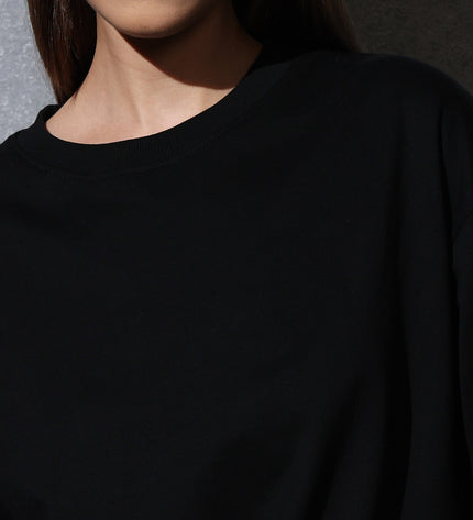 Unisex Heavyweight Oversize Solid T-Shirt - Black
