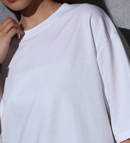 Unisex Heavyweight Oversize Solid T-Shirt - White