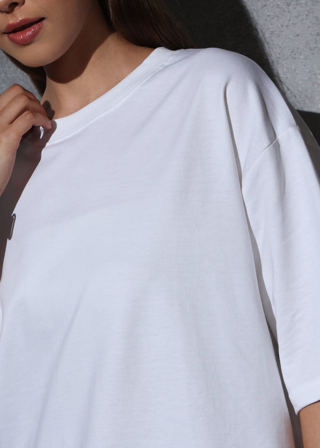 Unisex Heavyweight Oversize Solid T-Shirt - White