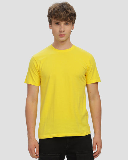 Unisex Regular Solid T-Shirt - New Yellow