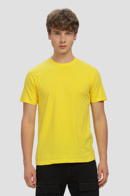 Unisex Regular Solid T-Shirt - New Yellow
