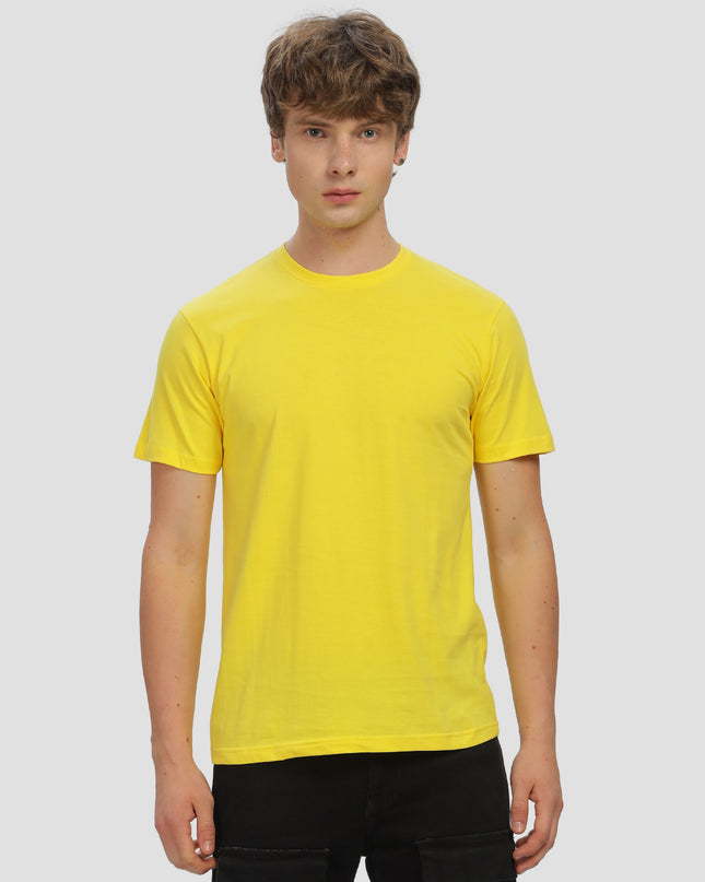 Unisex Regular Solid T-Shirt - New Yellow