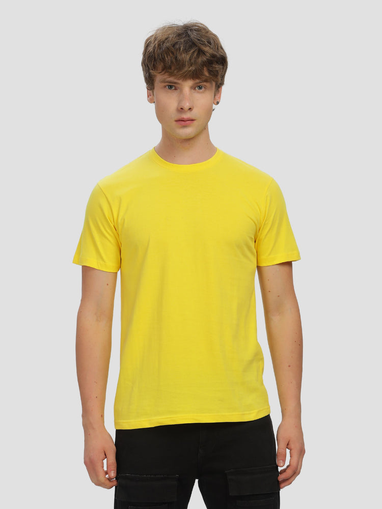 Unisex Regular Solid T-Shirt - New Yellow