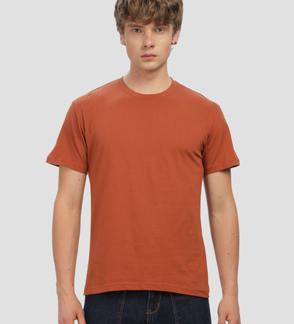 Unisex Regular Solid T-Shirt - Copper