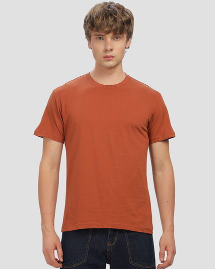 Unisex Regular Solid T-Shirt - Copper