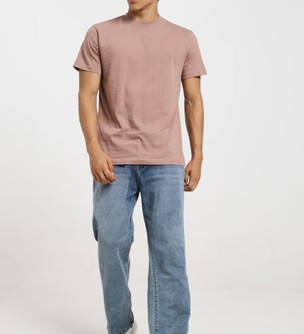 Unisex Regular Solid T-Shirt - Mushroom