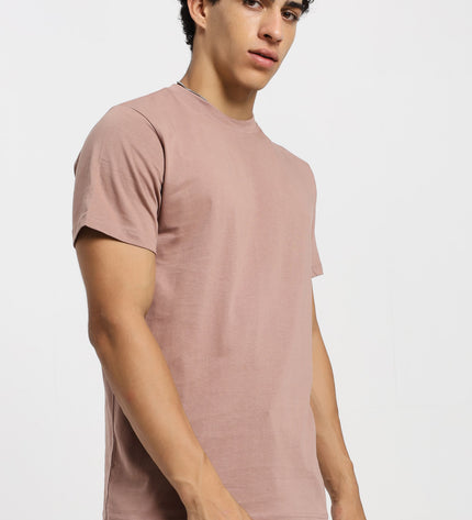 Unisex Regular Solid T-Shirt - Mushroom