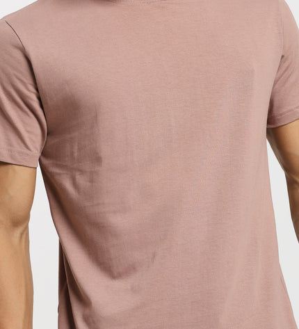 Unisex Regular Solid T-Shirt - Mushroom