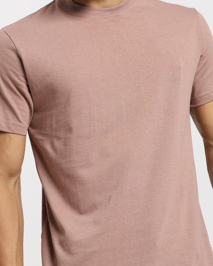 Unisex Regular Solid T-Shirt - Mushroom