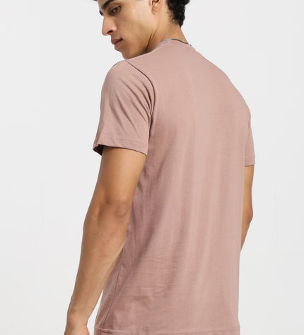 Unisex Regular Solid T-Shirt - Mushroom