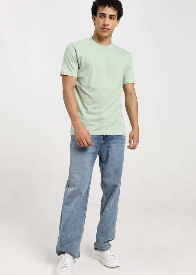 Unisex Regular Solid T-Shirt - Jade