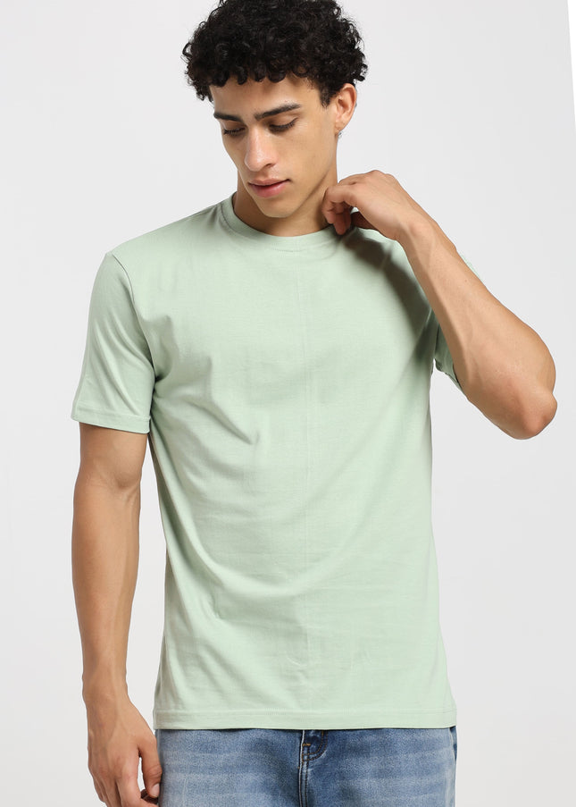 Unisex Regular Solid T-Shirt - Jade