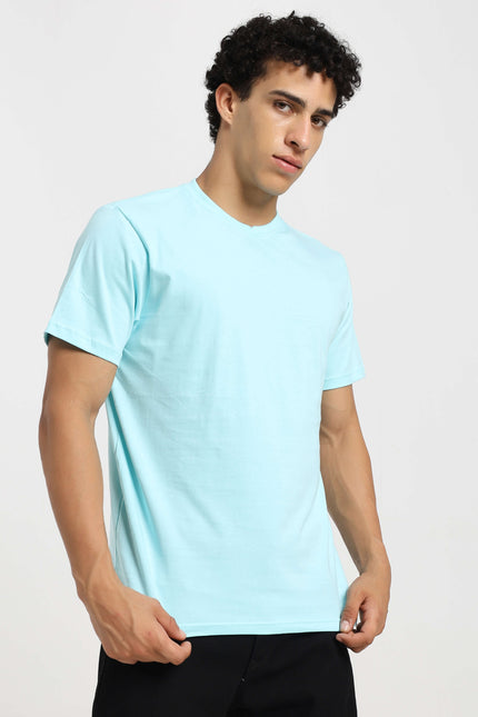 Unisex Regular Solid T-Shirt - Mint