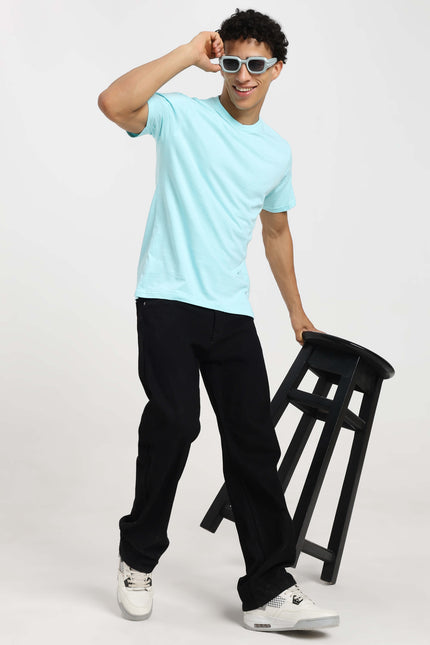 Unisex Regular Solid T-Shirt - Mint