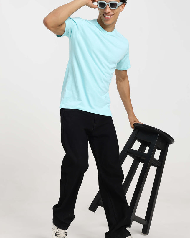 Unisex Regular Solid T-Shirt - Mint