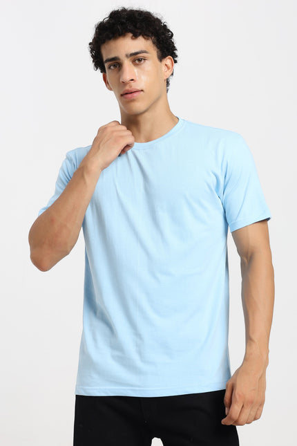 Unisex Regular Solid T-Shirt - Baby Blue