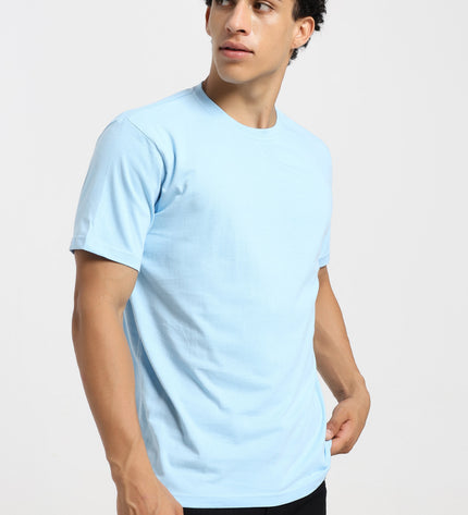 Unisex Regular Solid T-Shirt - Baby Blue