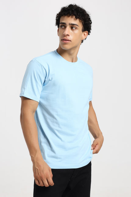 Unisex Regular Solid T-Shirt - Baby Blue