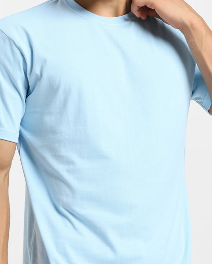 Unisex Regular Solid T-Shirt - Baby Blue