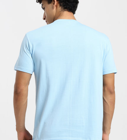 Unisex Regular Solid T-Shirt - Baby Blue
