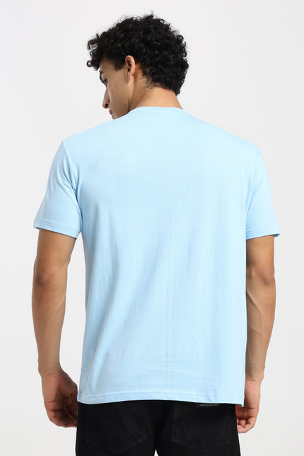 Unisex Regular Solid T-Shirt - Baby Blue