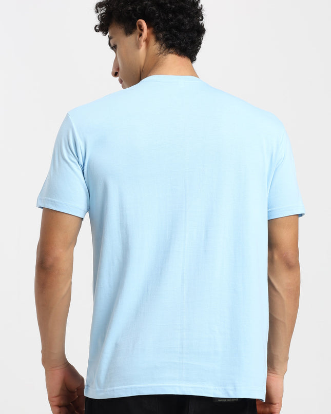 Unisex Regular Solid T-Shirt - Baby Blue