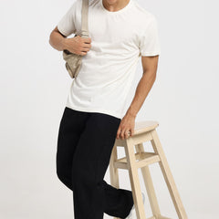Unisex Regular Solid T-Shirt - Off White