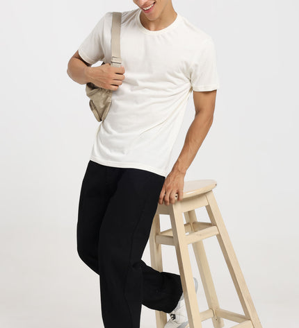 Unisex Regular Solid T-Shirt - Off White