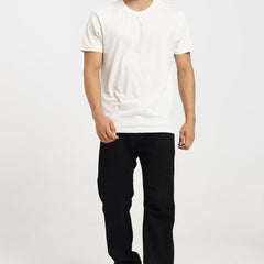Unisex Regular Solid T-Shirt - Off White