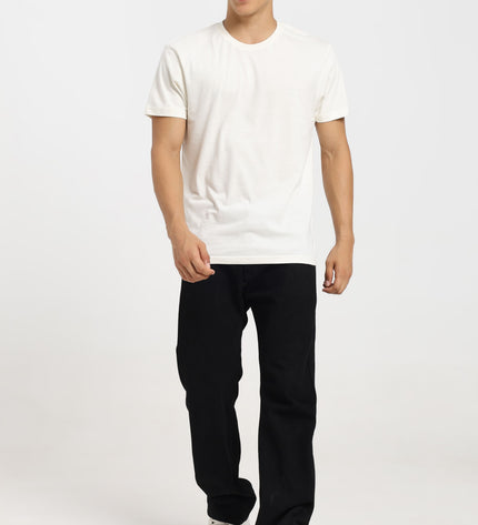 Unisex Regular Solid T-Shirt - Off White