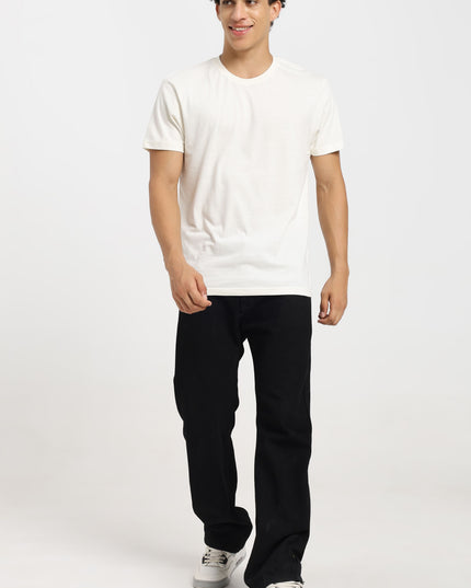 Unisex Regular Solid T-Shirt - Off White
