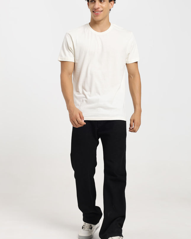 Unisex Regular Solid T-Shirt - Off White