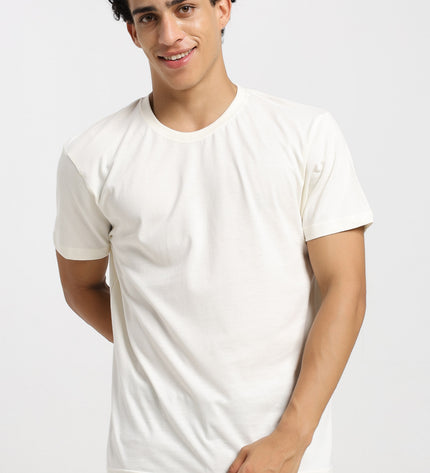 Unisex Regular Solid T-Shirt - Off White