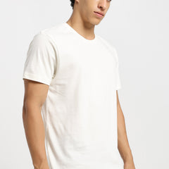 Unisex Regular Solid T-Shirt - Off White