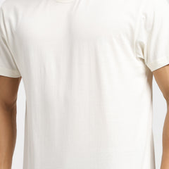 Unisex Regular Solid T-Shirt - Off White