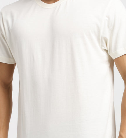 Unisex Regular Solid T-Shirt - Off White