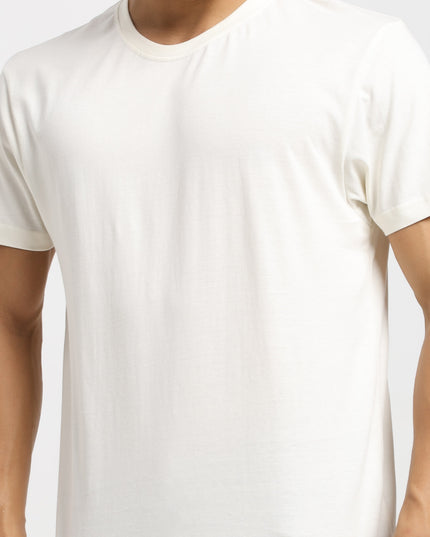 Unisex Regular Solid T-Shirt - Off White